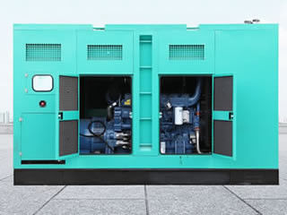 El cuadrado forma el generador diesel de 3 fases